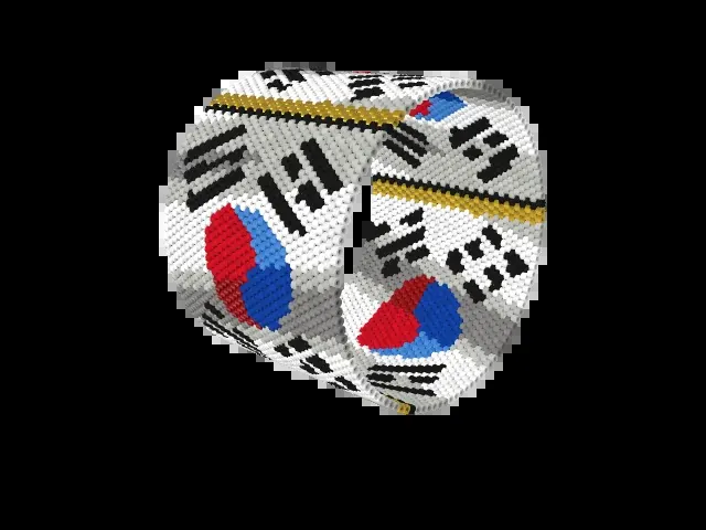 Taegukgi bead bracelet pattern preview