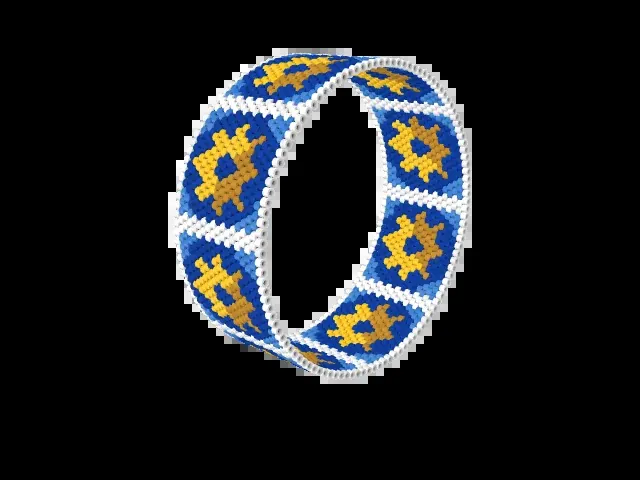 Azulejo Star Tile bead bracelet pattern preview