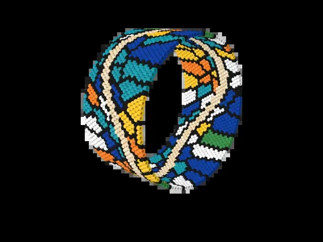 Park Guell Mosaic Bench bead bracelet pattern preview