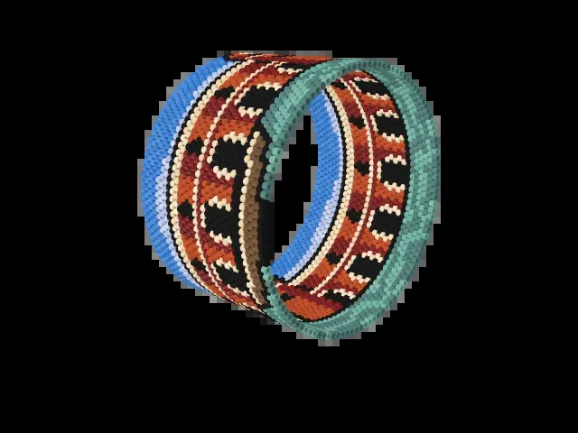 Plaza de Espana Sevilla bead bracelet pattern preview