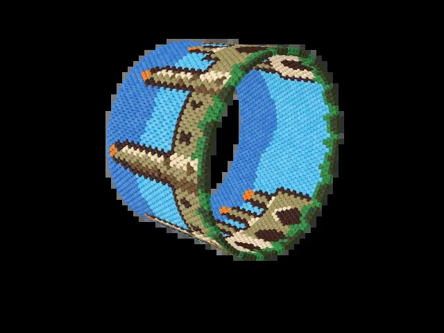Sagrada Familia bead bracelet pattern preview
