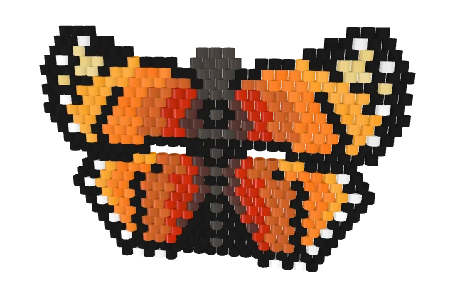 Monarch — Brick bead pattern, 3D render