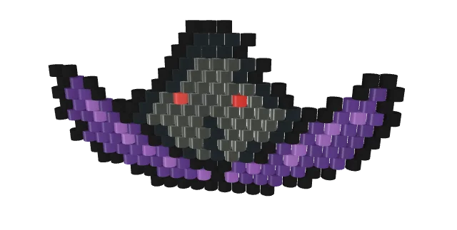 Bat — Brick bead pattern, 3D render