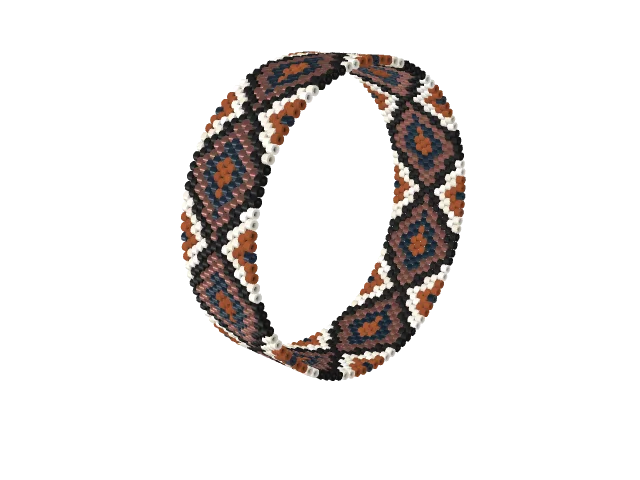 Bridal Deco — Desert — Peyote bead pattern, 3D render