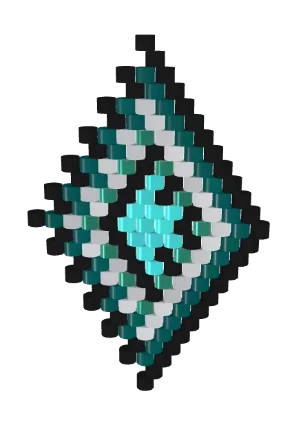 Tide Pool — Brick bead pattern, 3D render