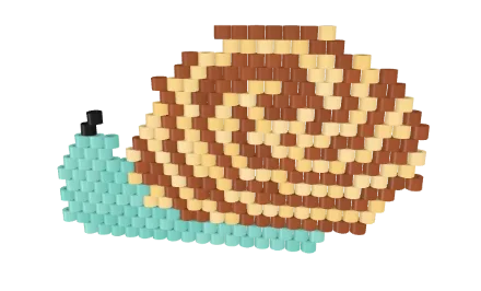 Snail — Brick bead pattern, 3D render