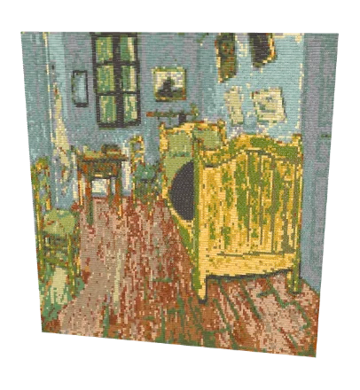The Bedroom - 24 colors — Loom bead pattern, 3D render