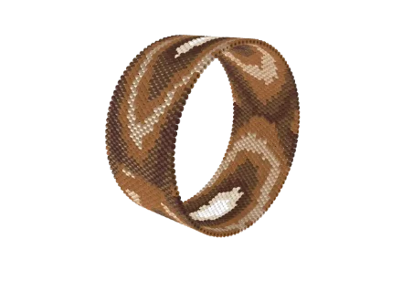 Agate Slice — Peyote bead pattern, 3D render