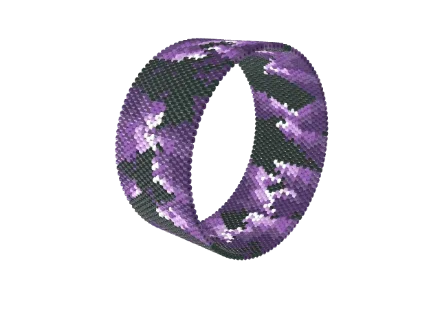 Druzy Geode — Peyote bead pattern, 3D render