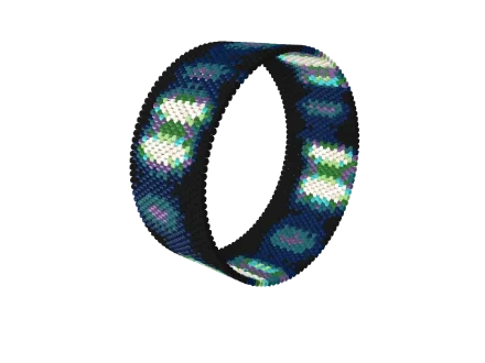 Aurora Borealis — Peyote bead pattern, 3D render