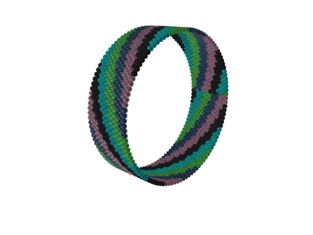 Aurora Drift — Peyote bead pattern, 3D render