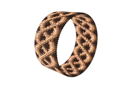 Braided Cord — Peyote bead pattern, 3D render