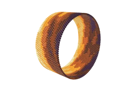 Canyon Light — Peyote bead pattern, 3D render