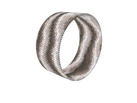 Driftwood Grain — Peyote bead pattern, 3D render