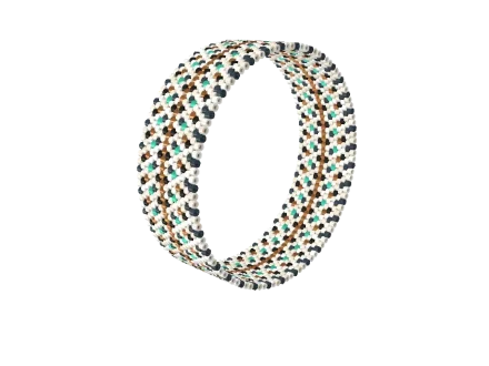 Feather Fall — Peyote bead pattern, 3D render
