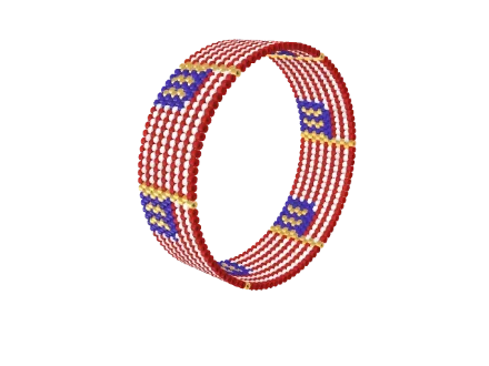 Classic Stars and Stripes — Peyote bead pattern, 3D render