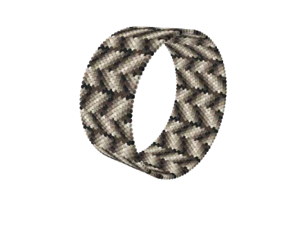 Herringbone Twill — Peyote bead pattern, 3D render