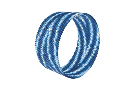 Ikat Ripple — Peyote bead pattern, 3D render
