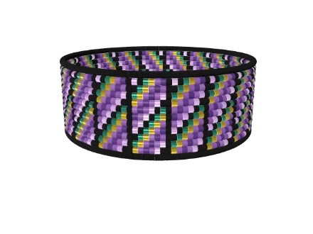 Kaleidoscope Bands — Loom bead pattern, 3D render