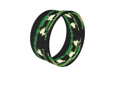Lily of the Valley — Peyote bead pattern, 3D render