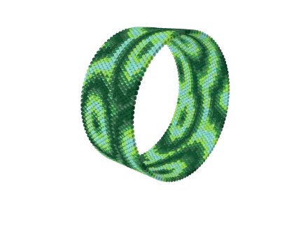 Cellular — Peyote bead pattern, 3D render