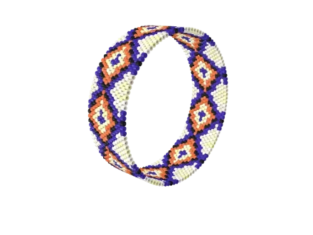 Moroccan Tile — Peyote bead pattern, 3D render
