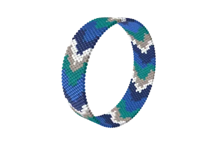 Ocean Waves — Peyote bead pattern, 3D render