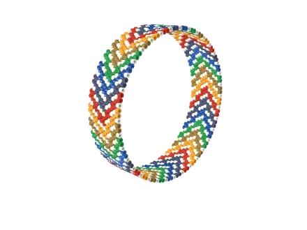 Chevron Parade — Peyote bead pattern, 3D render