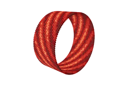 Rope Twist — Peyote bead pattern, 3D render