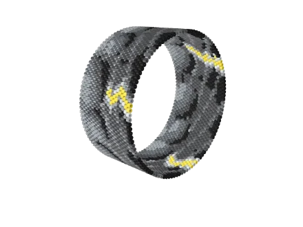 Storm Front — Peyote bead pattern, 3D render
