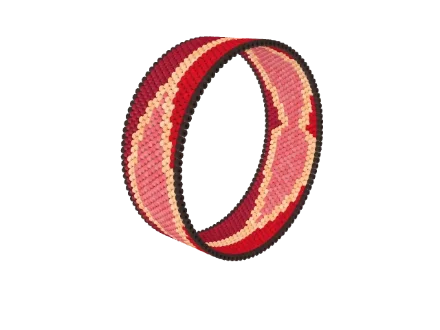 Undertow — Peyote bead pattern, 3D render