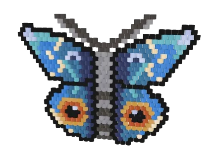 Midnight Moth — Brick bead pattern, 3D render