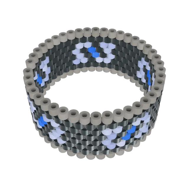 Halo — Peyote bead pattern, 3D render