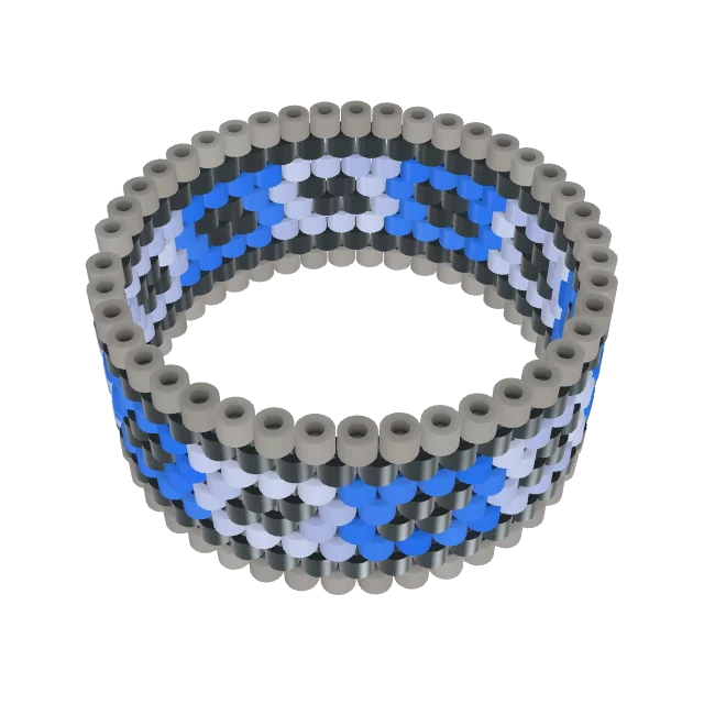 Infinity Knot — Peyote bead pattern, 3D render