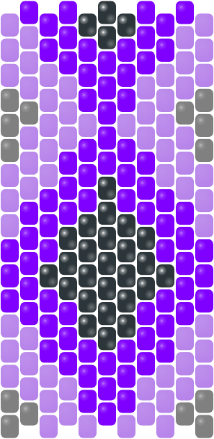 Peyote - Purple Diamond — peyote stitch bead pattern