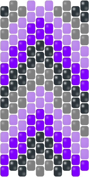 Peyote - Purple Feathered — peyote stitch bead pattern