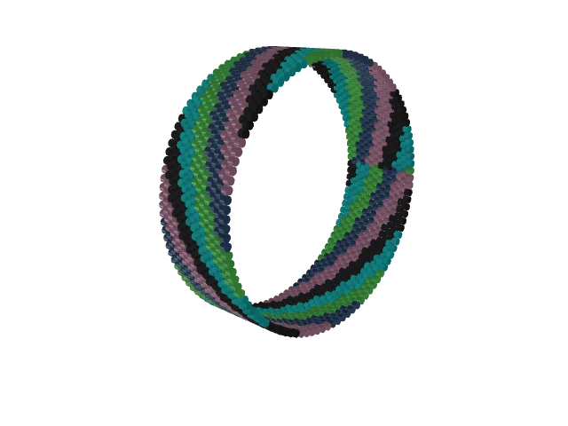 Aurora Drift — peyote stitch, shown beaded