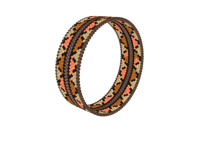 Autumn Leaves — peyote stitch, shown beaded