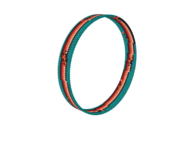 Coral Reef Vine — peyote stitch, shown beaded