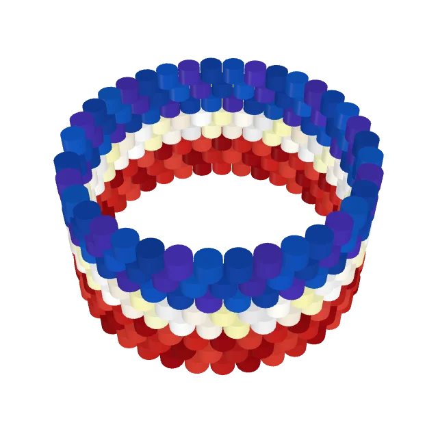 Land of the Free Ring — peyote stitch, shown beaded