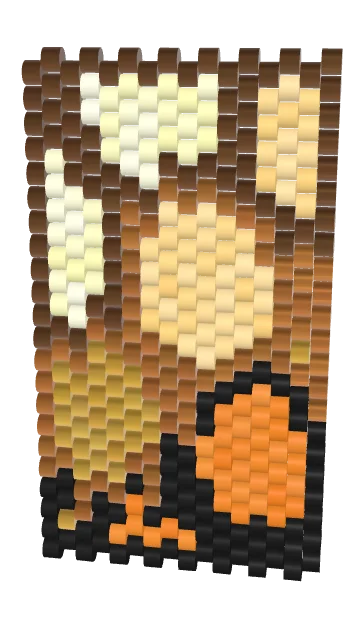 Honeycomb Drops — peyote stitch, shown beaded