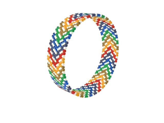 Chevron Parade — peyote stitch, shown beaded
