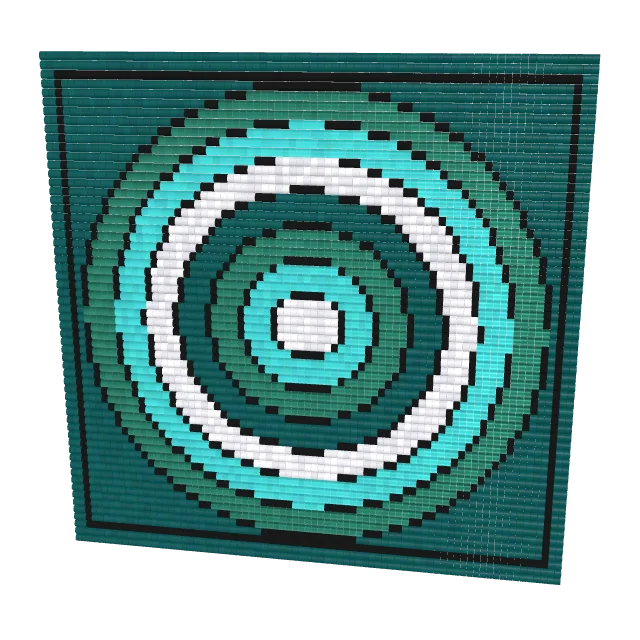 Ocean Ripple — square stitch, shown beaded