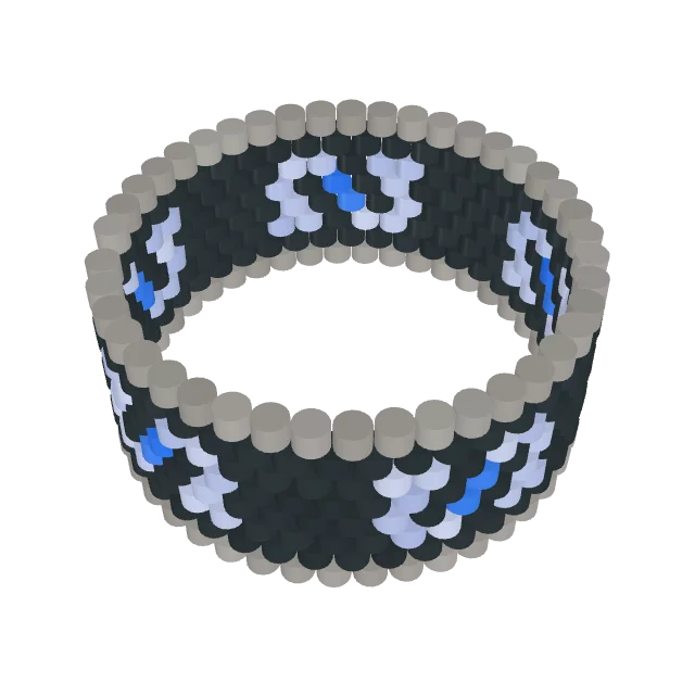 Halo — peyote stitch, shown beaded