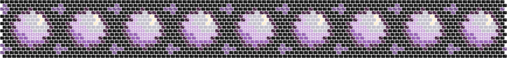 Teardrop Band — Amethyst — Peyote bead pattern