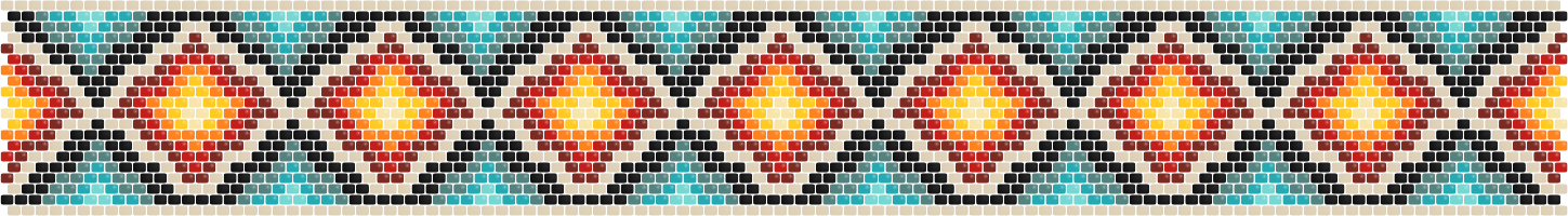 Mesa Sunset Diamonds — Peyote bead pattern