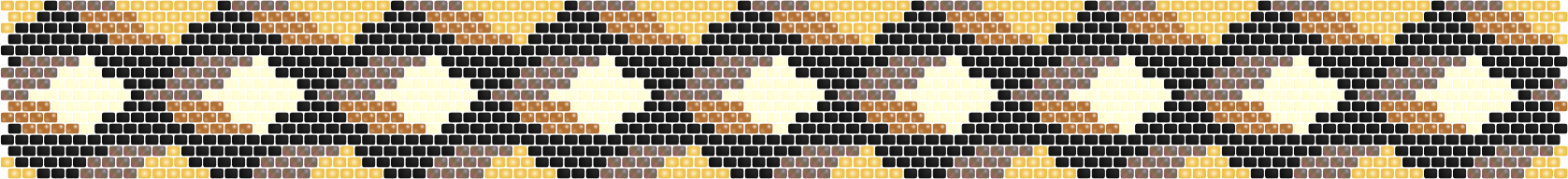 Tumbling Blocks — Gilded — Peyote bead pattern