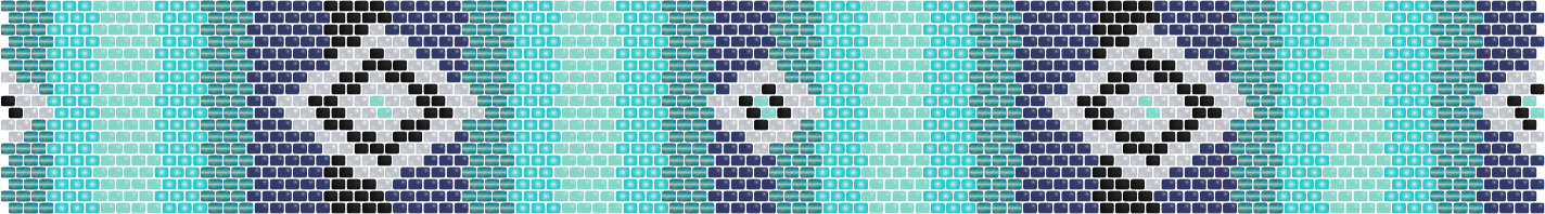 Serape Stripes — Baja Twilight — Peyote bead pattern