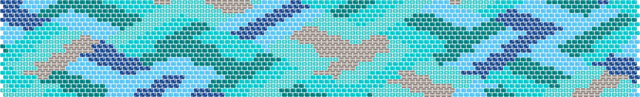Ocean Depth Weave — Peyote bead pattern
