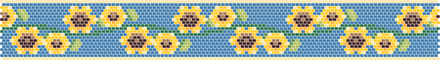 Sunflower Vine — Peyote bead pattern